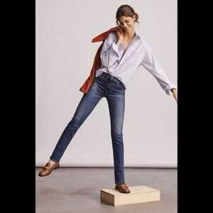 Ag Adriano Goldschmied The Stevie Slim Straight Jeans, blue, size 28